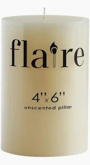 Flaire| Unscented Pillar| Assorted Sizes