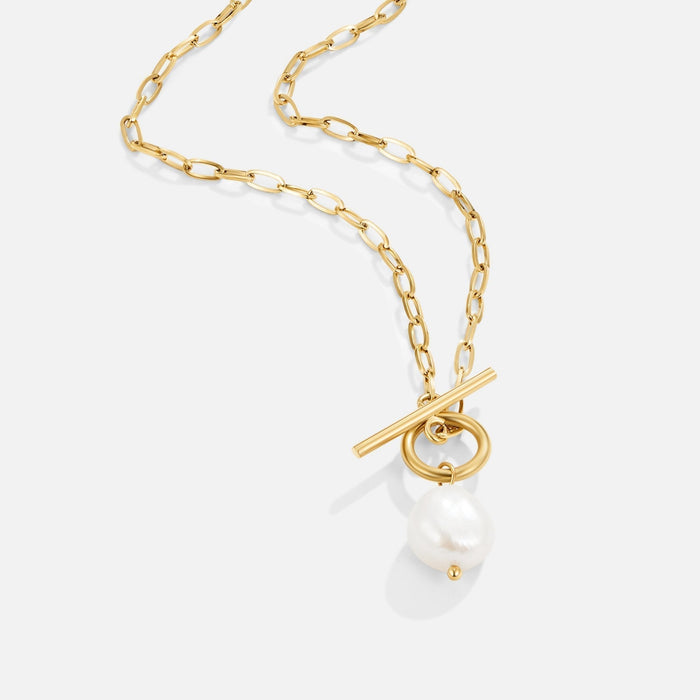 Francis | Gold-Plated Chain Pendant with Filigree