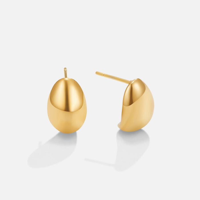Frieda | Gold-Plated Earrings with Rounded Curve