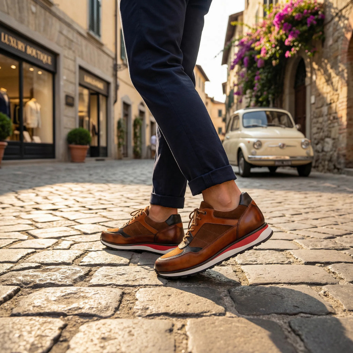 Full-Grain Leather Sneakers