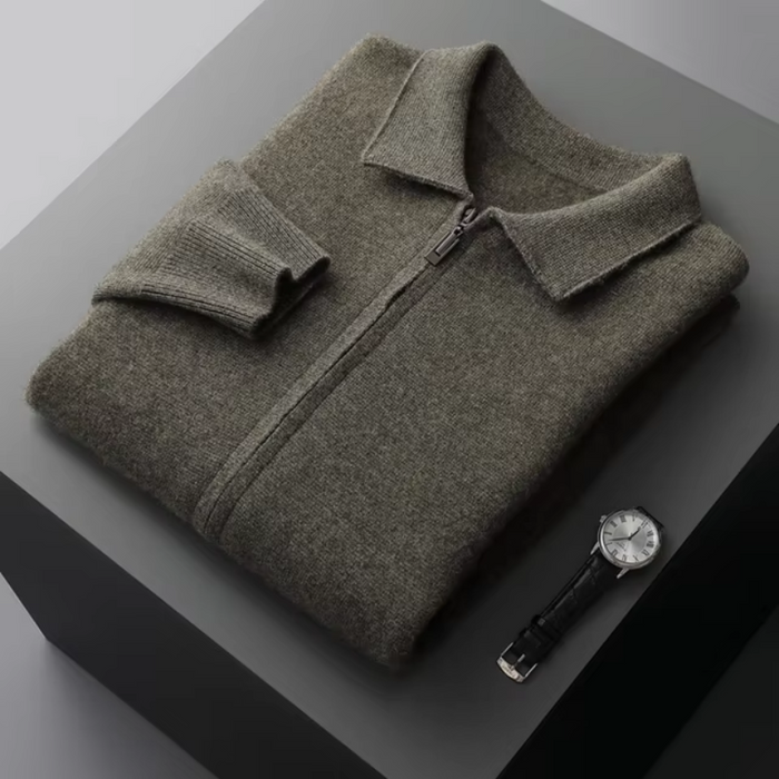 Full-Zip Knit Cardigan