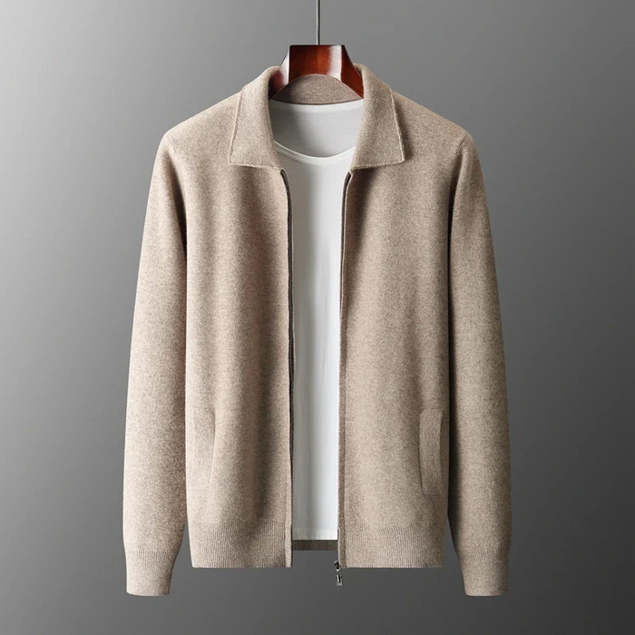 Full-Zip Knit Cardigan