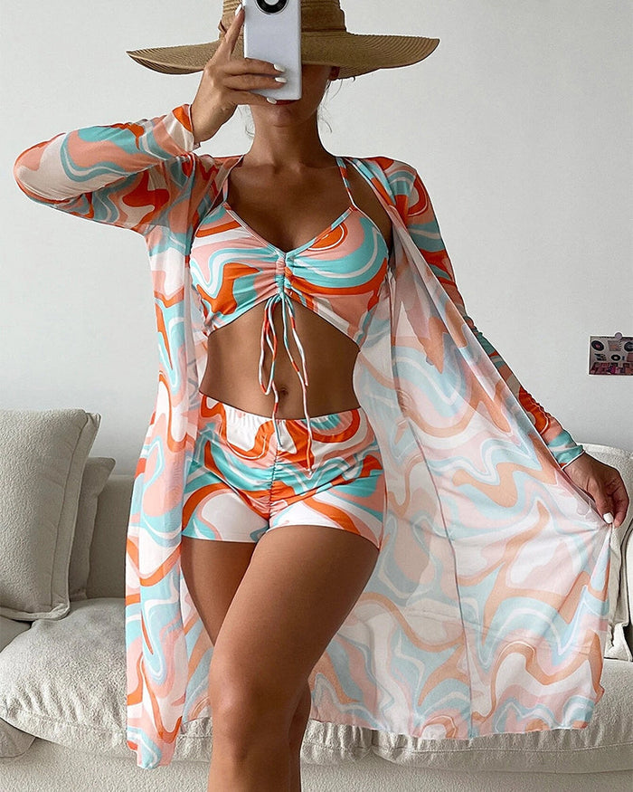 Gabriela | Set Bikini Three Piece with Printed