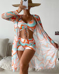 Gabriela | Set Bikini Three Piece with Printed