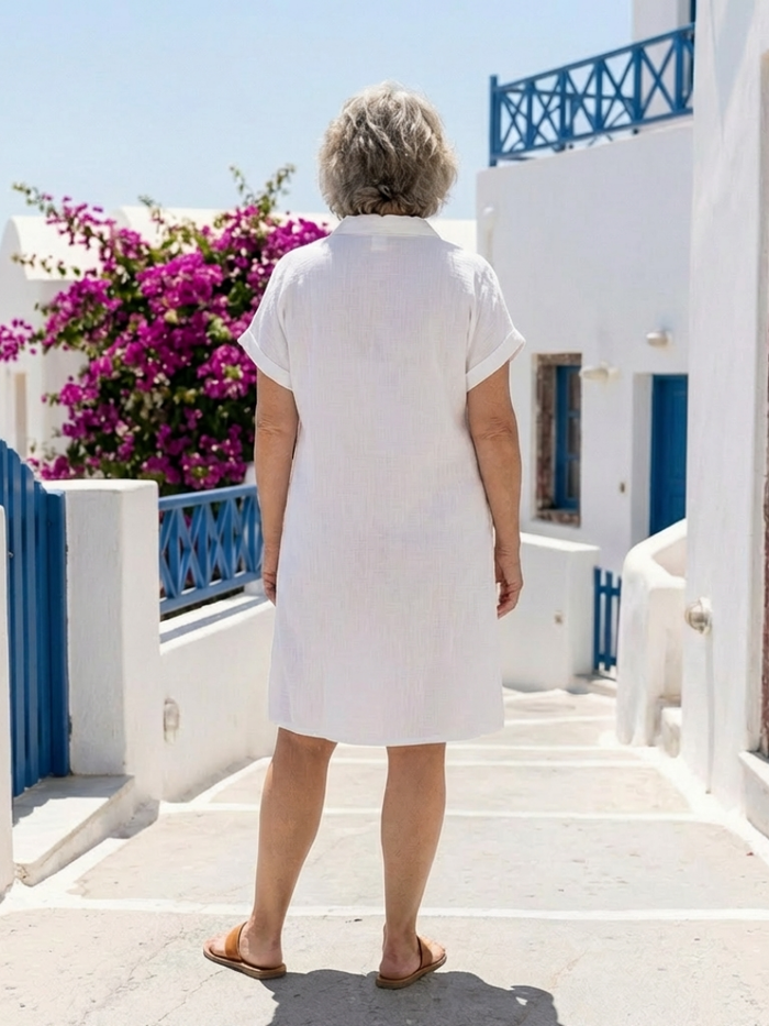 Gabrielle | Midi Mini Dress-sleeve with Bolsillo Front