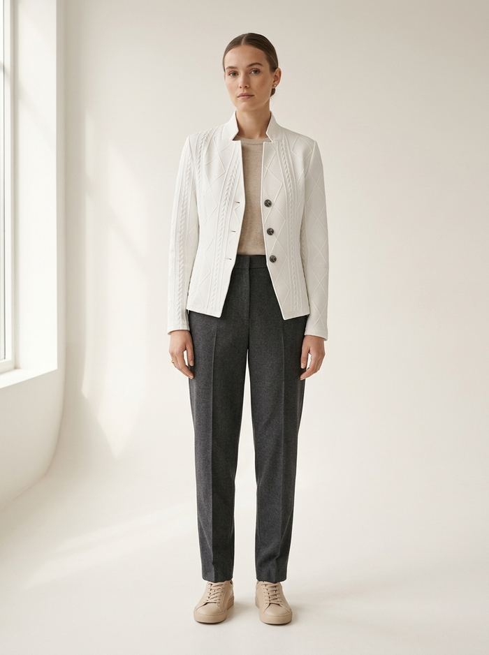 Georgia Blazer Line Timeless white - editorial hero