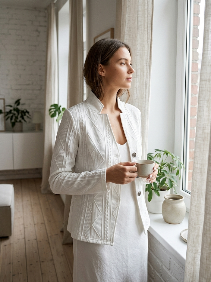 Georgia Blazer - Scandinavian apartment morning lifestyle mood