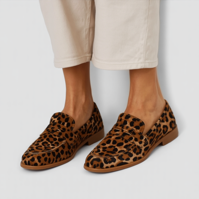 Georgia | House Soft with Printed Leopard Print Trainers