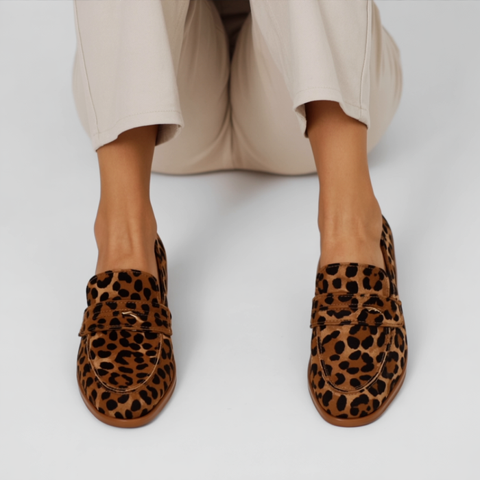 Georgia | House Soft with Printed Leopard Print Trainers