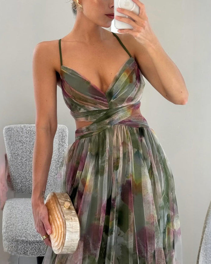 Giselle | With Floral Print Maxi Dress