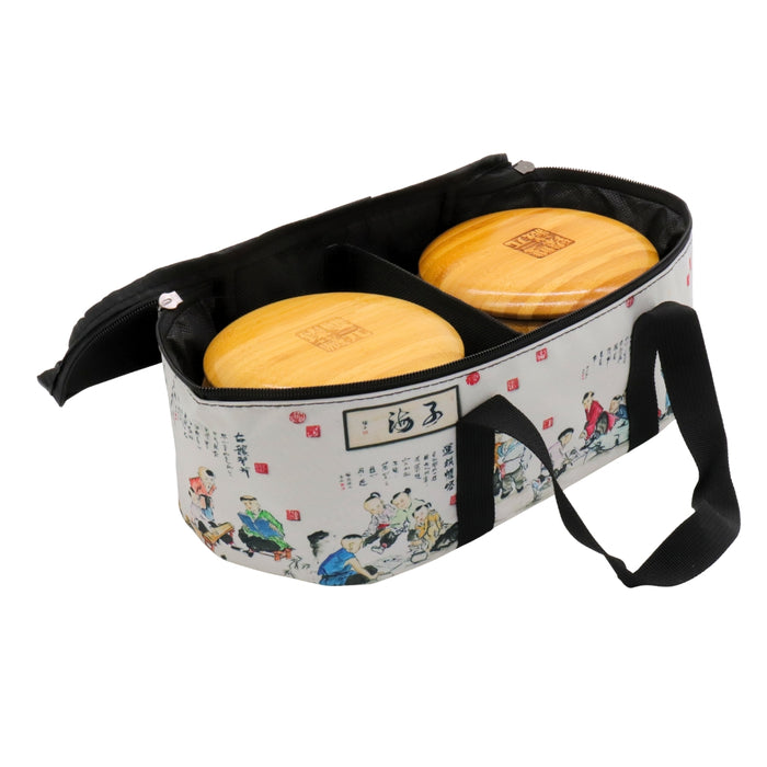 Go Bowls & Stones Set with carry bag for bamboo bowls