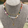 Gold and Shell Necklace with fresh water pearls