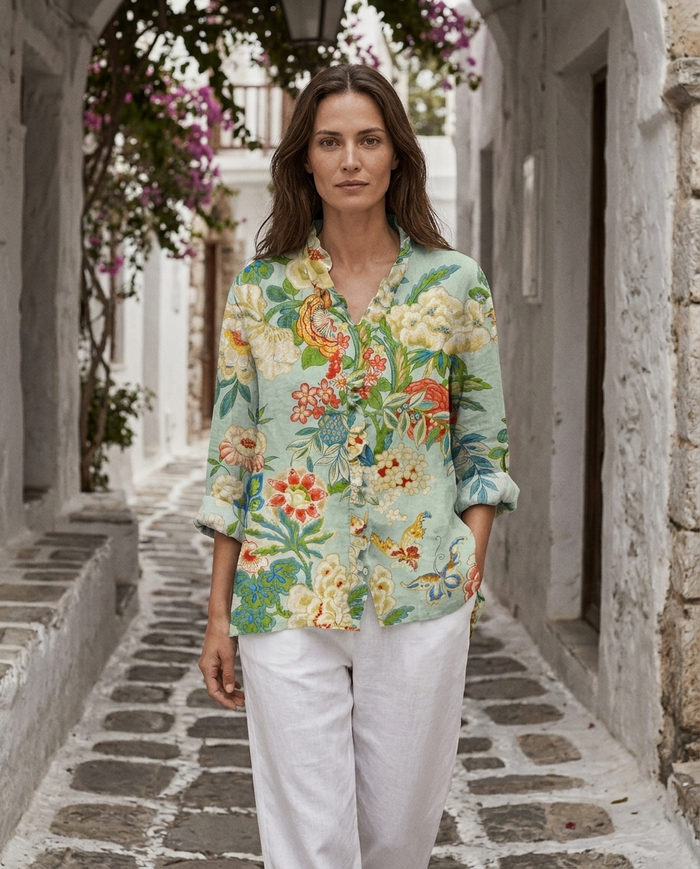 Grace | Linen Elegant Summer Blouse