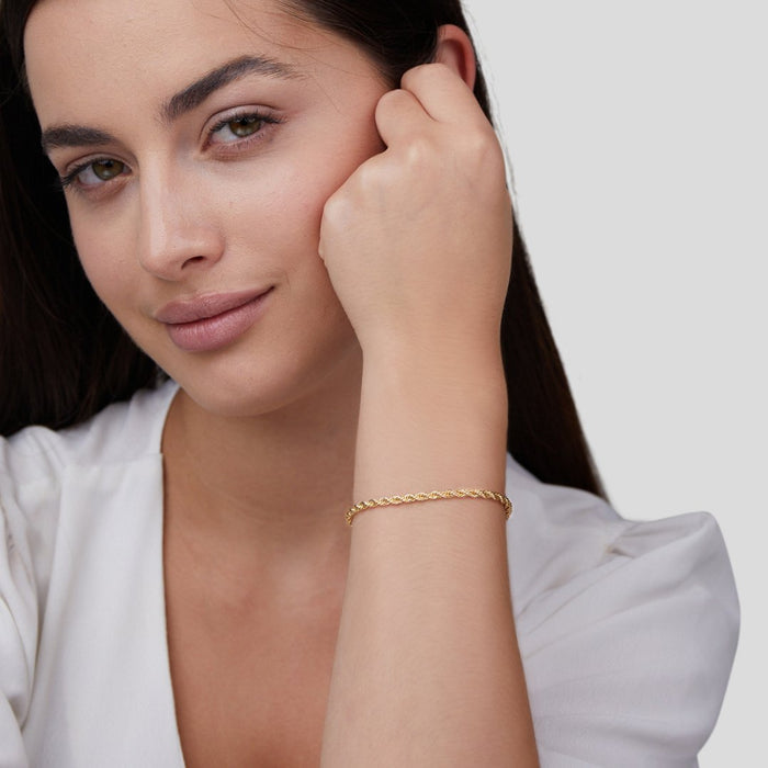 Greta | Gold-Plated Braided Elegant Bracelet