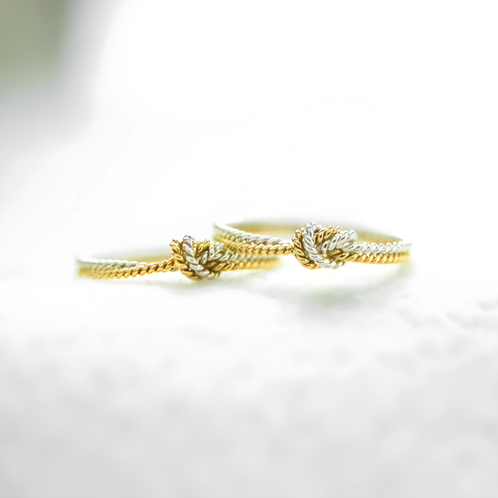 Greta | Gold-Plated Braided Mom Ring
