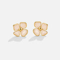 Greta | Round Earrings with Floral Motif