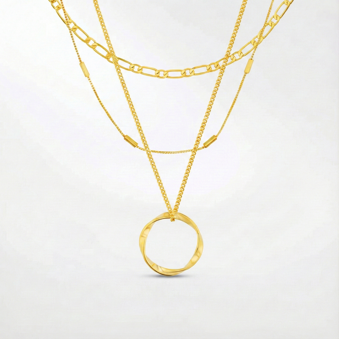 Greta | Three Threads Open Necklace