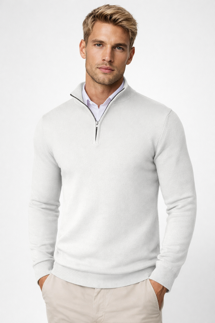 Half-Zip High Neck Jumper