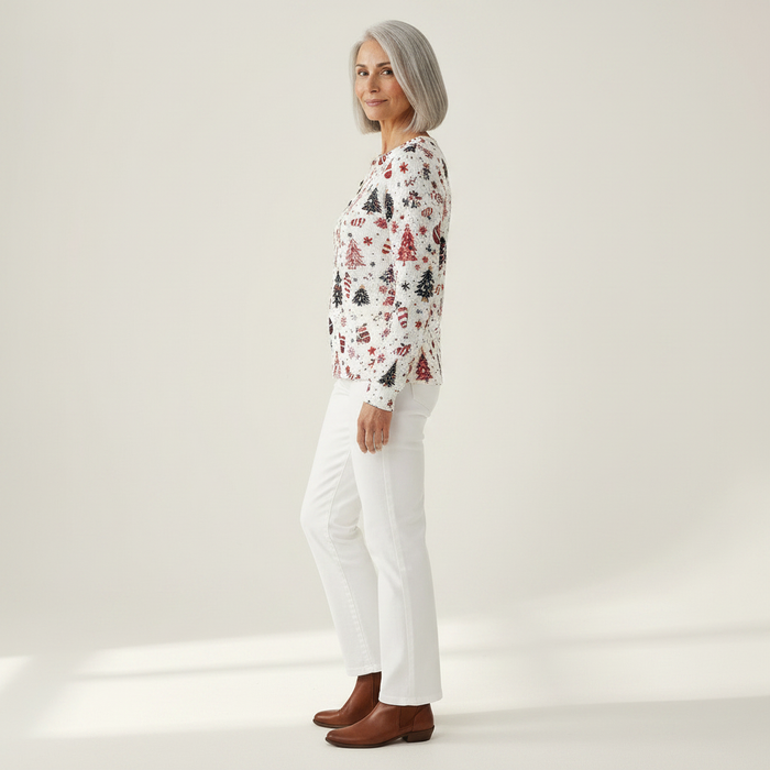 Halla - Nordic Christmas Waffle Henley
