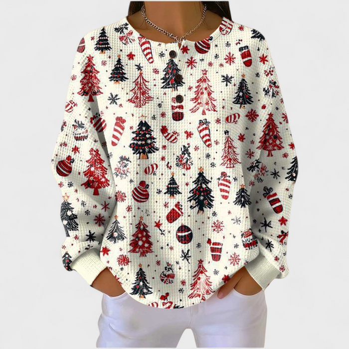 Halla - Nordic Christmas Waffle Henley