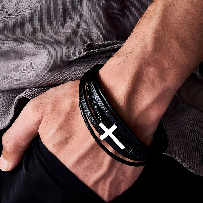 Helena | Eternal Love Bracelet with Black Cross – for my Son