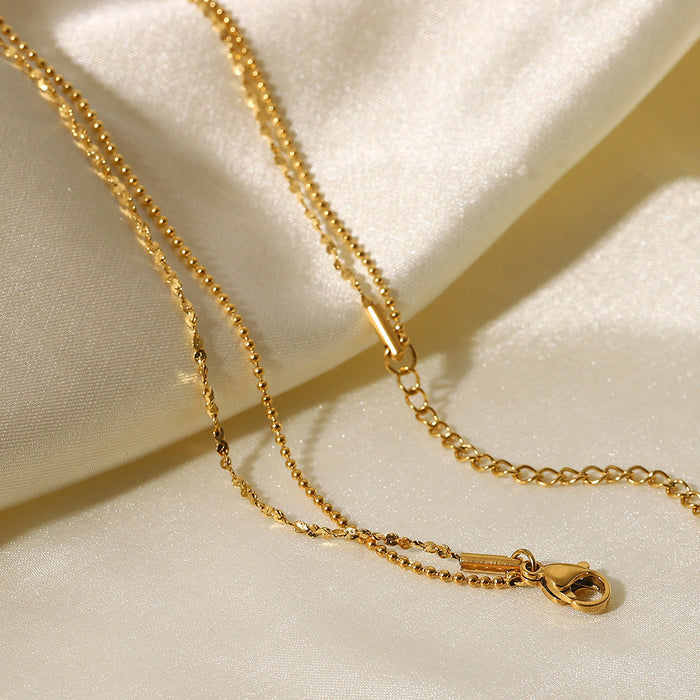 Helena | Gold-Plated Discreet Necklace with Geometric Charm