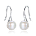 Helena | Gold-Plated Earrings with Oval Pearl