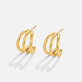 Helena | Gold-Plated Hoop Mini Earrings with Structure