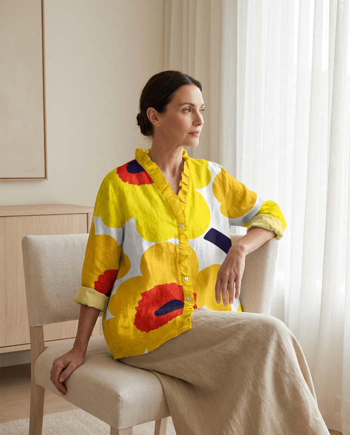 Helena | Linen Elegant Summer Blouse