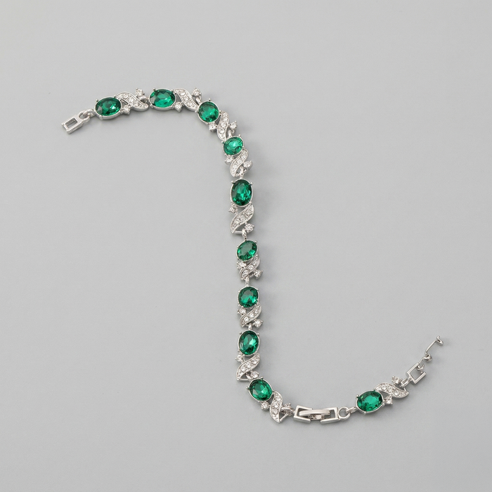 Helena | Silver Bracelet with Emeralds