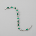 Helena | Silver Bracelet with Emeralds