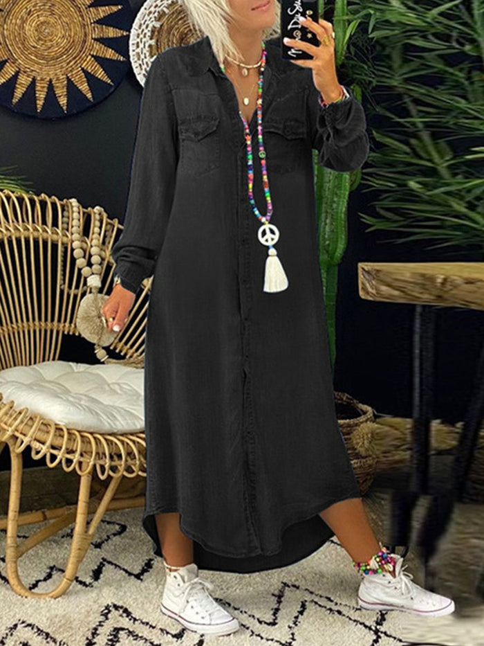 Helmi - Relaxed Denim Shirt Dress