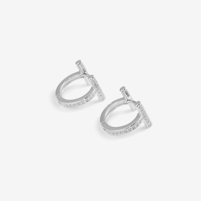 Helmi | Silver Stone T Hoops
