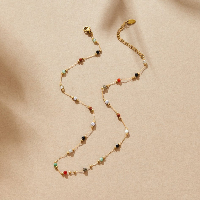 Helmina | Gold-Plated Chain with Enameled Details