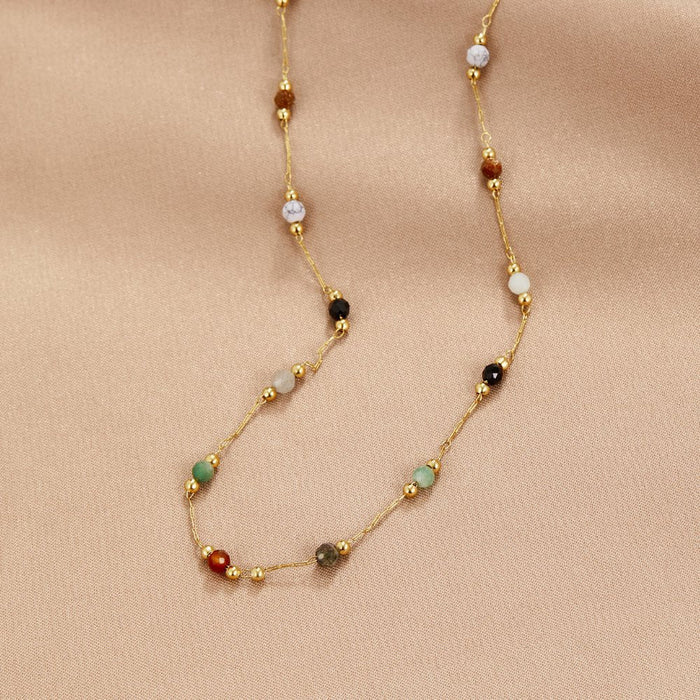 Helmina | Gold-Plated Chain with Enameled Details