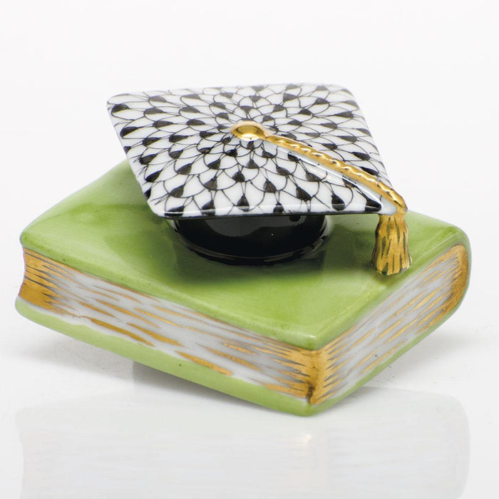 Herend Graduation Cap Figurines Herend Black + Lime