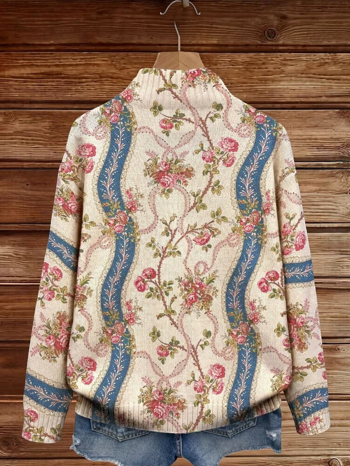 Hilja - Rose Vine Zip-Through Bomber