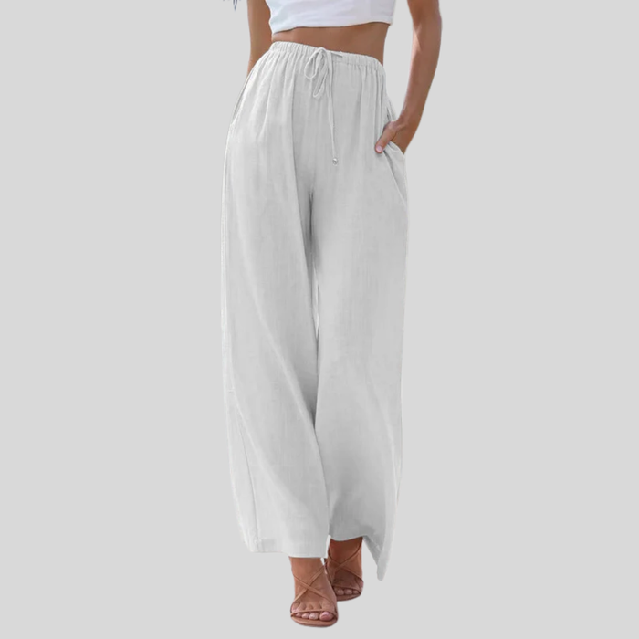 Hilla - Drawstring Summer Trousers