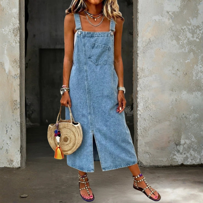 Iida - Relaxed Strappy Denim Dress