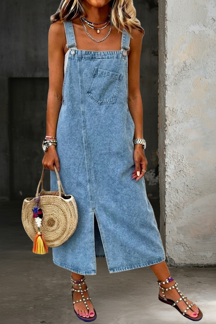 Iida - Relaxed Strappy Denim Dress