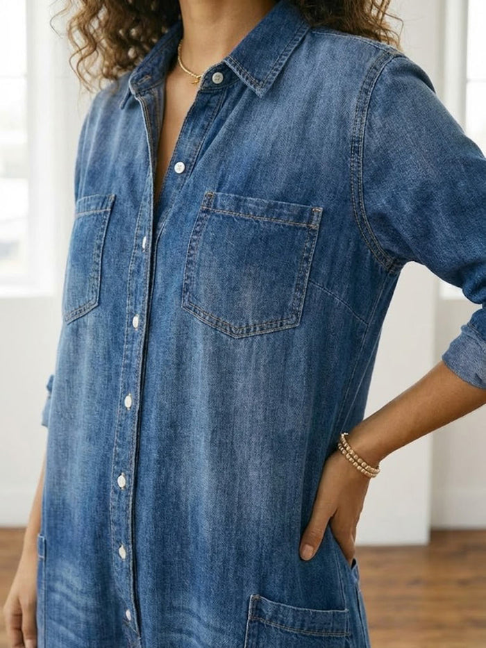 Ilona - Cotton Denim Jumpsuit