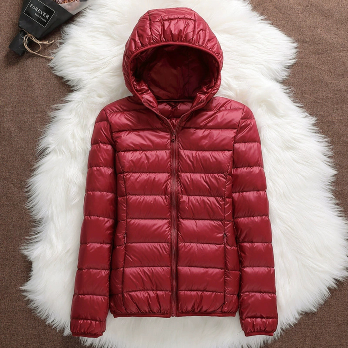 EMMA Ilona lightweight padded jacket in deep red