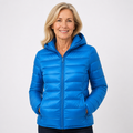 EMMA Ilona lightweight padded jacket in sky blue, worn by a model