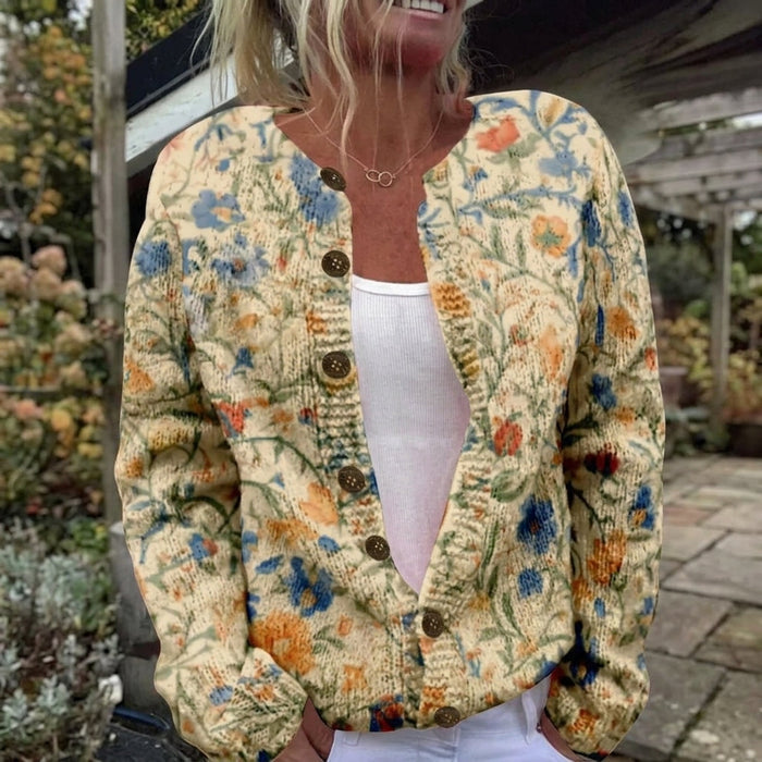 Impi - Embroidery-Look Floral Cardigan
