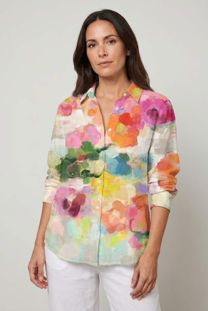 Ines | Blouse Watercolour Floral Elegant