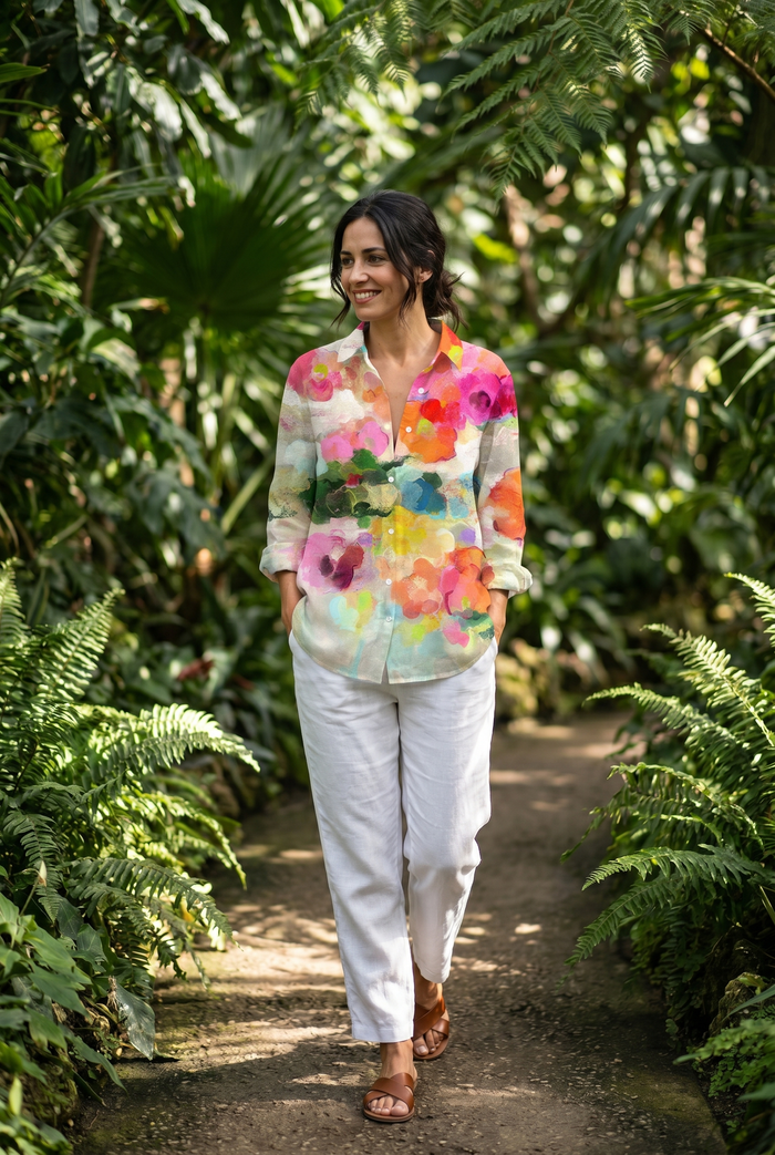 Ines | Blouse Watercolour Floral Elegant