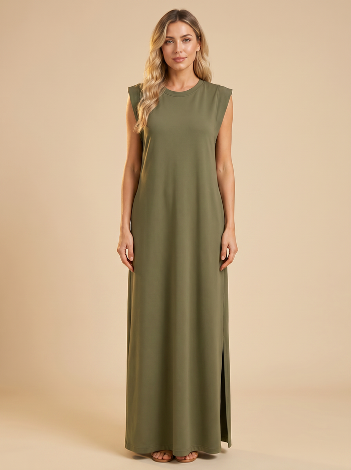Ines | Column Maxi Dress with Pockets