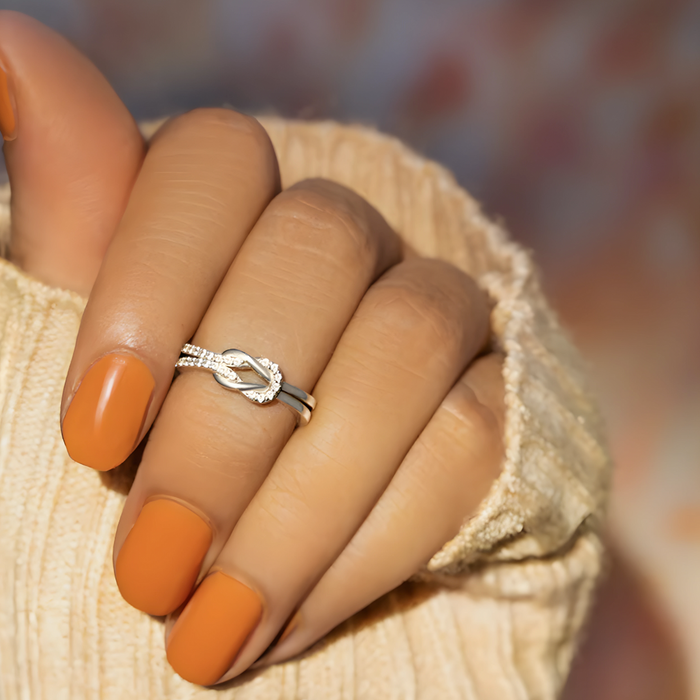 Inés | Silver Bow Ring
