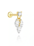 Irina | Gold-Plated Silhouette Structured Earrings