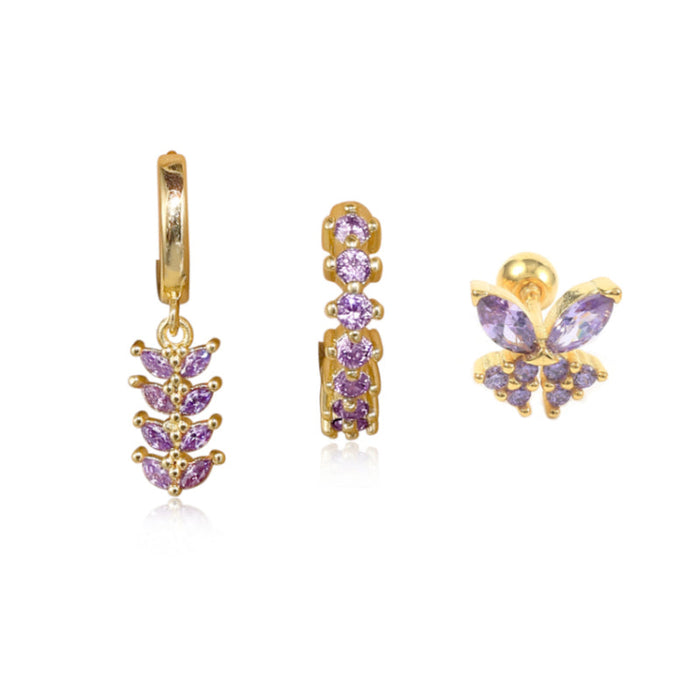 18K Gold-Plated / F (3 pieces)